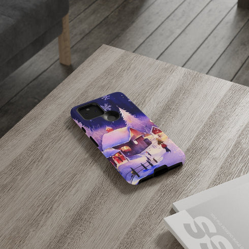 Christmas Homes in the Snow - Impact Resistant Phone Case